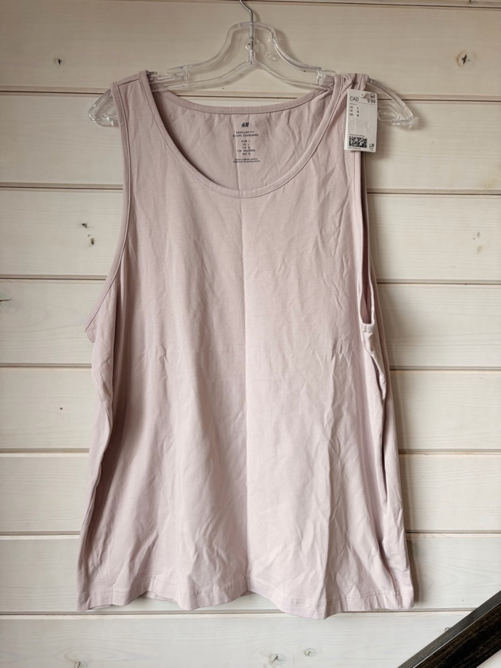 H&M Pale Pink Scoop Neck Tank Top
